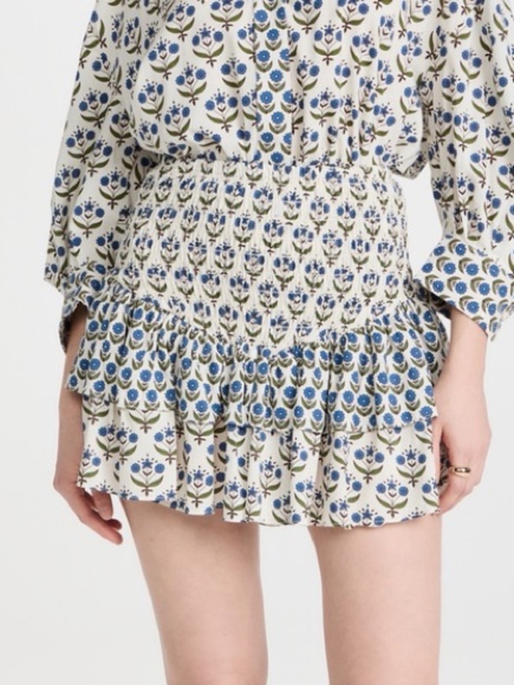 MISA LOS ANGELES Azzedina Smocked Floral Mini Skirt Size XS